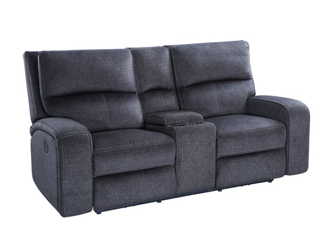 Lovell Charcoal Power Console Loveseat from Steve Silver - Luna Furniture
