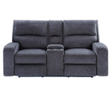Lovell Charcoal Power Console Loveseat from Steve Silver - Luna Furniture