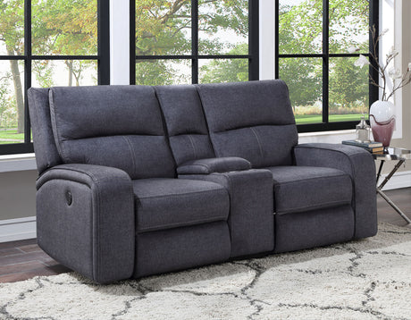 Lovell Charcoal Power Console Loveseat from Steve Silver - Luna Furniture