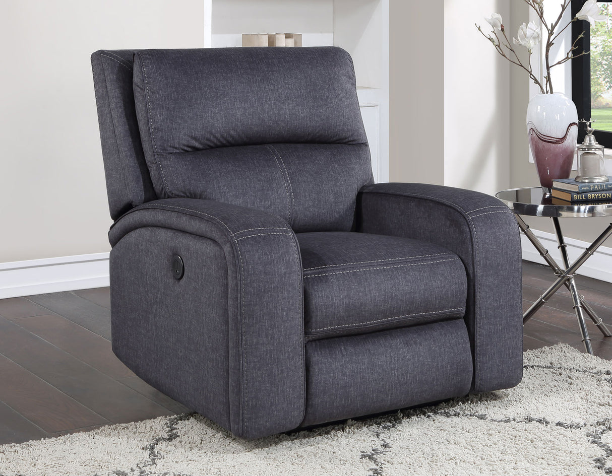 Lovell Charcoal Power Recliner from Steve Silver - Luna Furniture