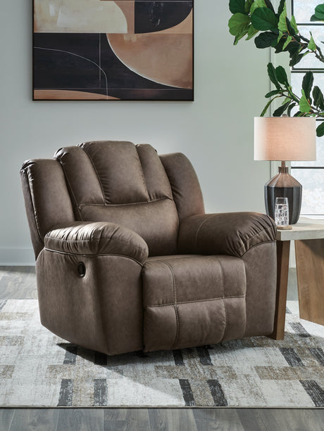 Lowilla Driftwood Recliner from Ashley - Luna Furniture