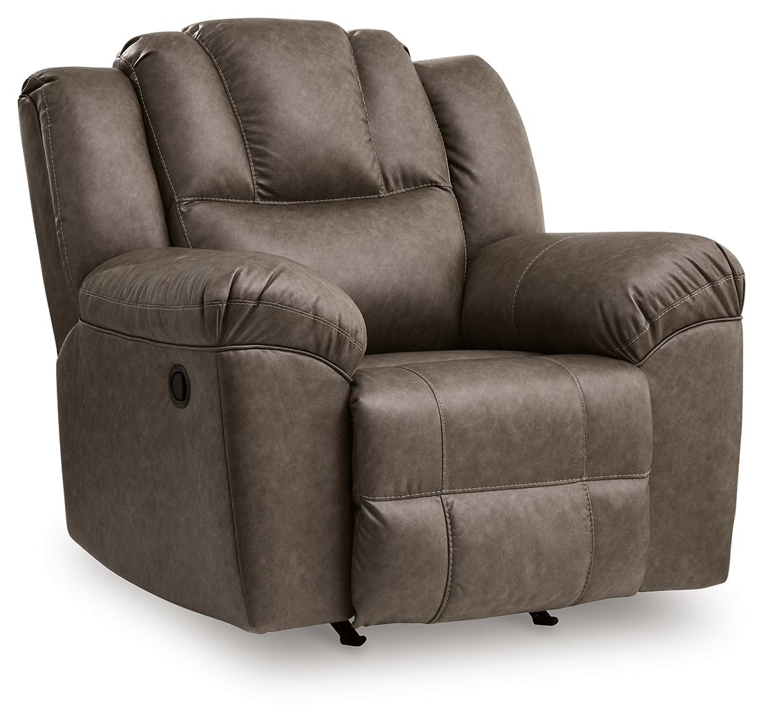 Lowilla Driftwood Recliner from Ashley - Luna Furniture