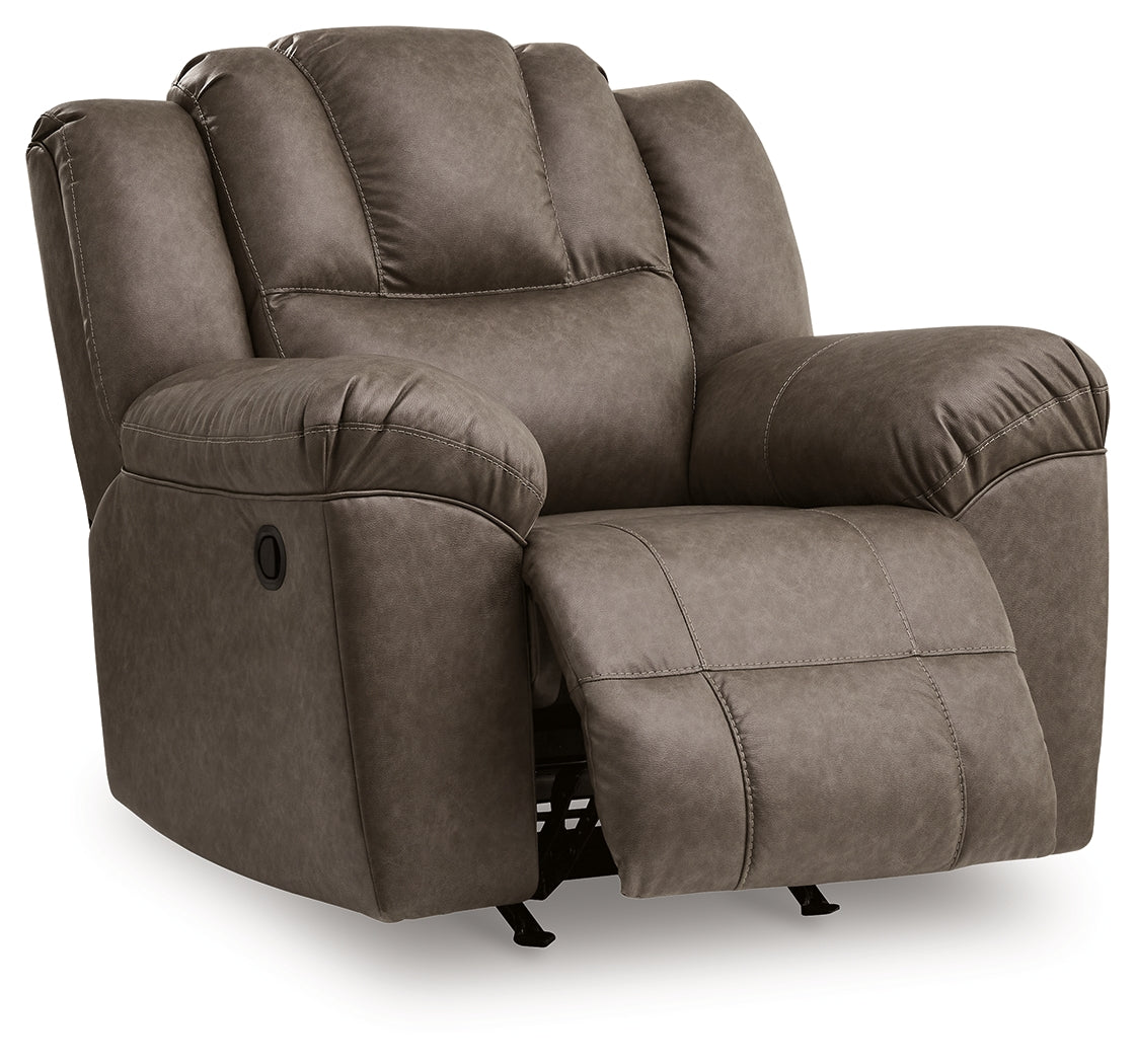 Lowilla Driftwood Recliner from Ashley - Luna Furniture