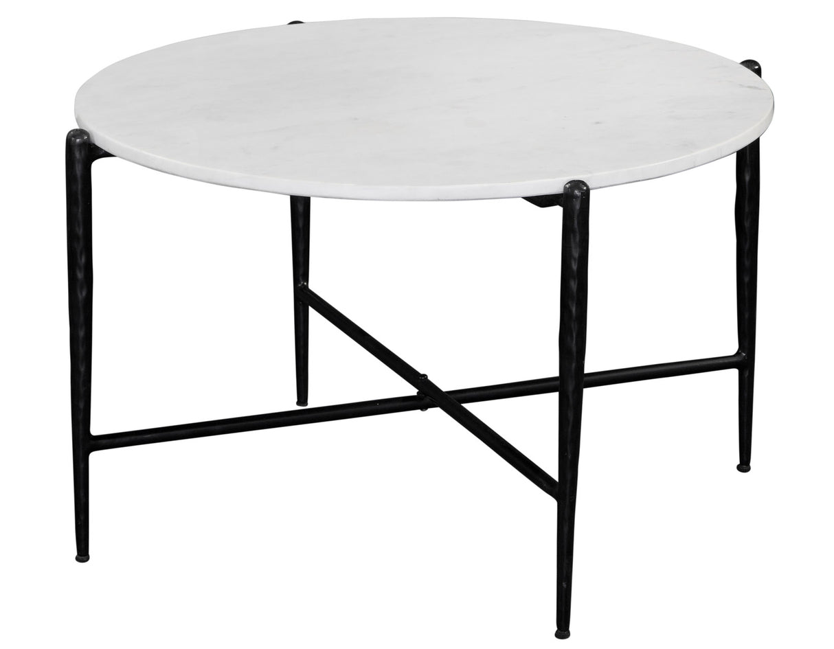 Loxie White 3-Piece Round Solid Marble Top Table Set from Steve Silver - Luna Furniture