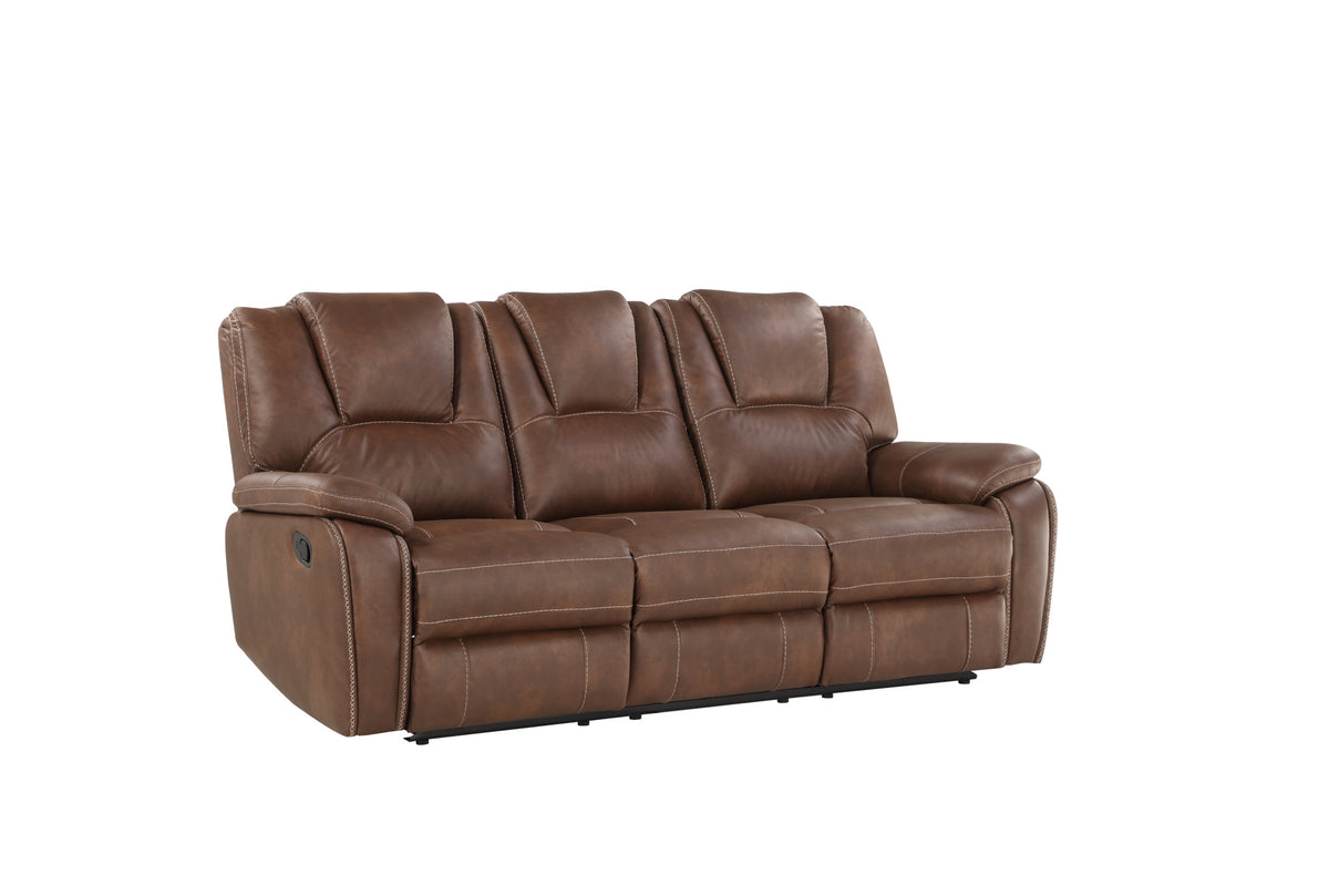 Katrine Brown Manual Reclining Sofa from Steve Silver - Luna Furniture
