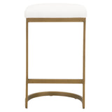 Cresta Counter Stool in Livesmart Peyton-Pearl, Brushed Gold from Essentials For Living - Luna Furniture