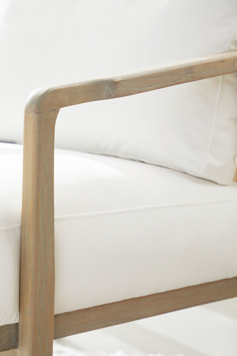 Harbor Club Chair in Livesmart Peyton-Pearl, White Rope, Smoke Gray Oak from Essentials For Living - Luna Furniture