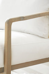 Harbor Club Chair in Livesmart Peyton-Pearl, White Rope, Smoke Gray Oak from Essentials For Living - Luna Furniture