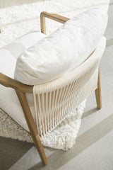 Harbor Club Chair in Livesmart Peyton-Pearl, White Rope, Smoke Gray Oak from Essentials For Living - Luna Furniture