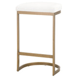 Cresta Counter Stool in Livesmart Peyton-Pearl, Brushed Gold from Essentials For Living - Luna Furniture