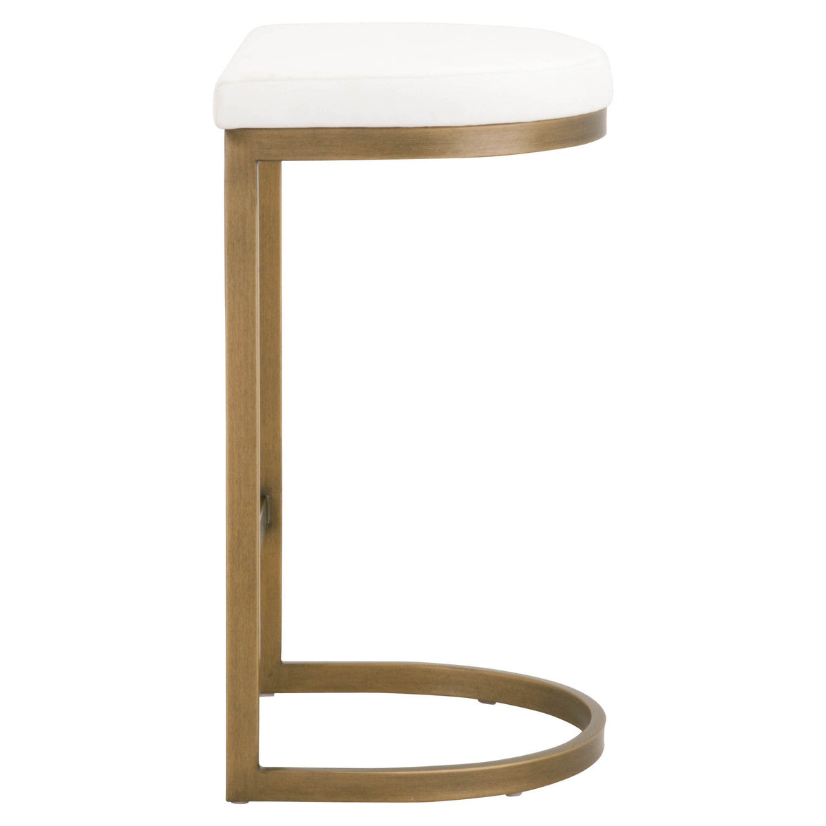 Cresta Counter Stool in Livesmart Peyton-Pearl, Brushed Gold from Essentials For Living - Luna Furniture