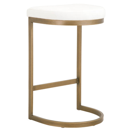 Cresta Counter Stool in Livesmart Peyton-Pearl, Brushed Gold from Essentials For Living - Luna Furniture