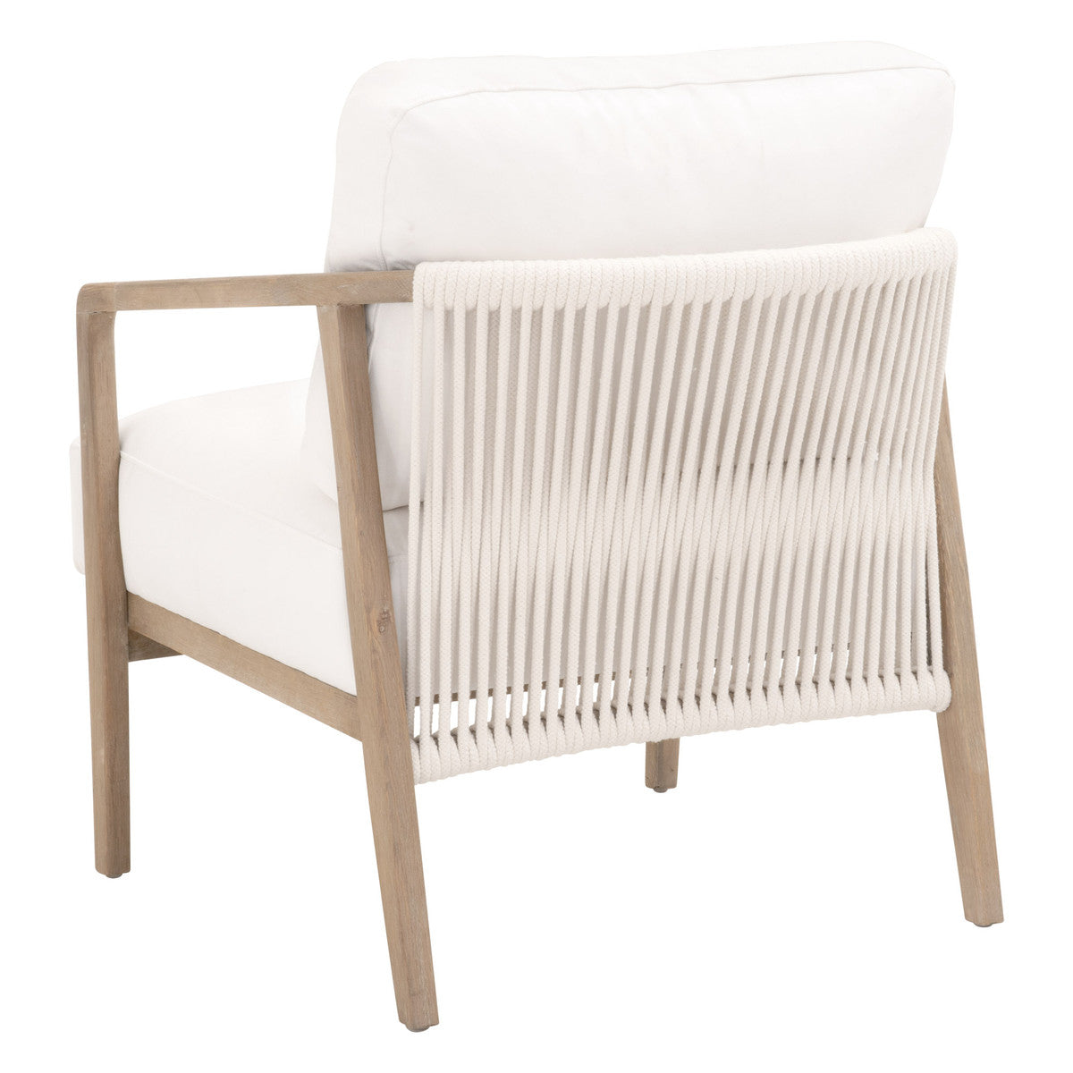 Harbor Club Chair in Livesmart Peyton-Pearl, White Rope, Smoke Gray Oak from Essentials For Living - Luna Furniture