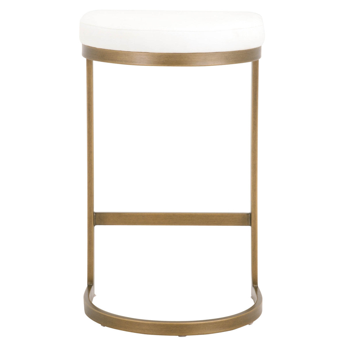 Cresta Counter Stool in Livesmart Peyton-Pearl, Brushed Gold from Essentials For Living - Luna Furniture