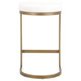 Cresta Counter Stool in Livesmart Peyton-Pearl, Brushed Gold from Essentials For Living - Luna Furniture