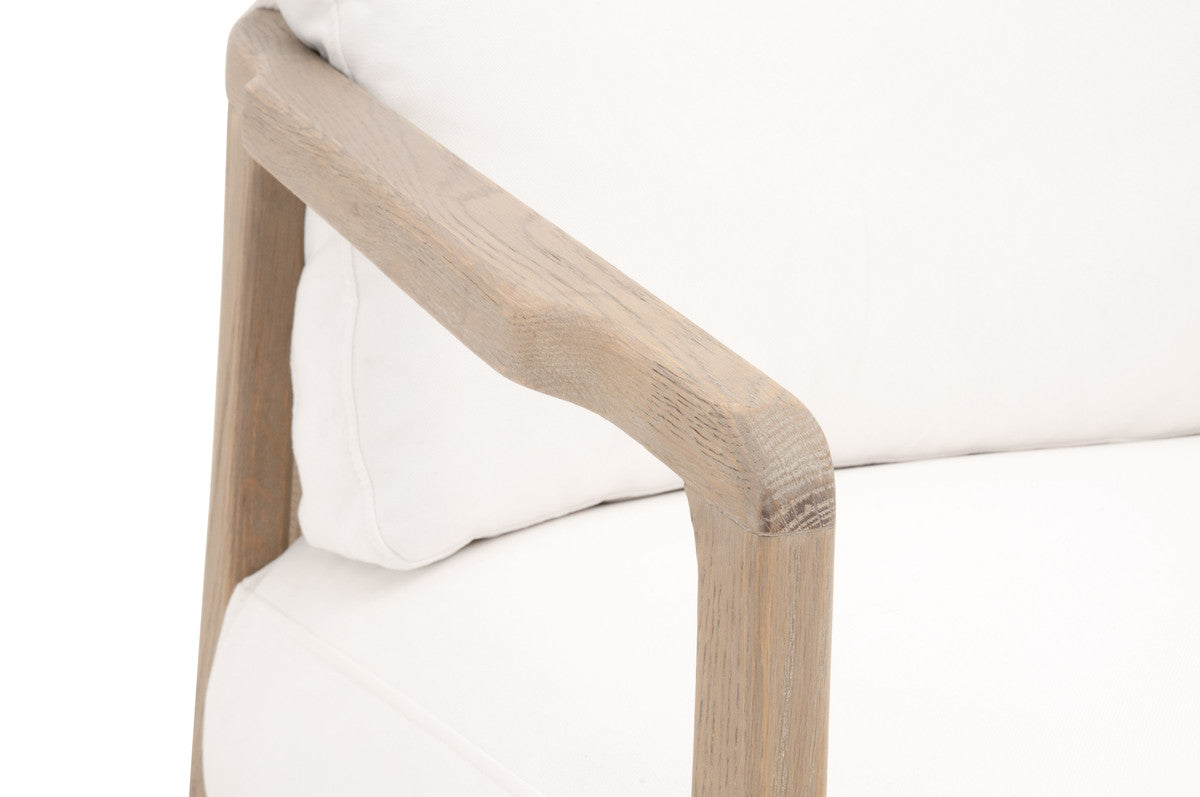 Harbor Club Chair in Livesmart Peyton-Pearl, White Rope, Smoke Gray Oak from Essentials For Living - Luna Furniture