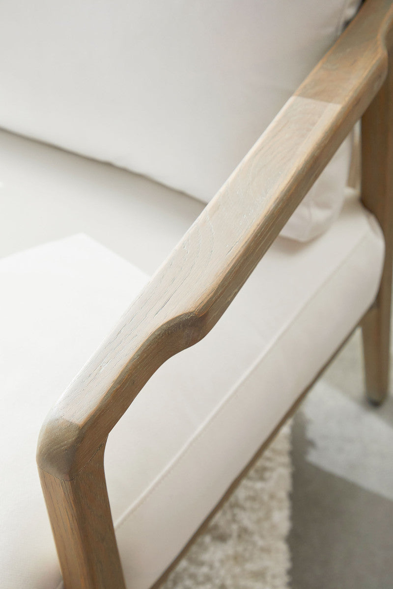 Harbor Club Chair in Livesmart Peyton-Pearl, White Rope, Smoke Gray Oak from Essentials For Living - Luna Furniture