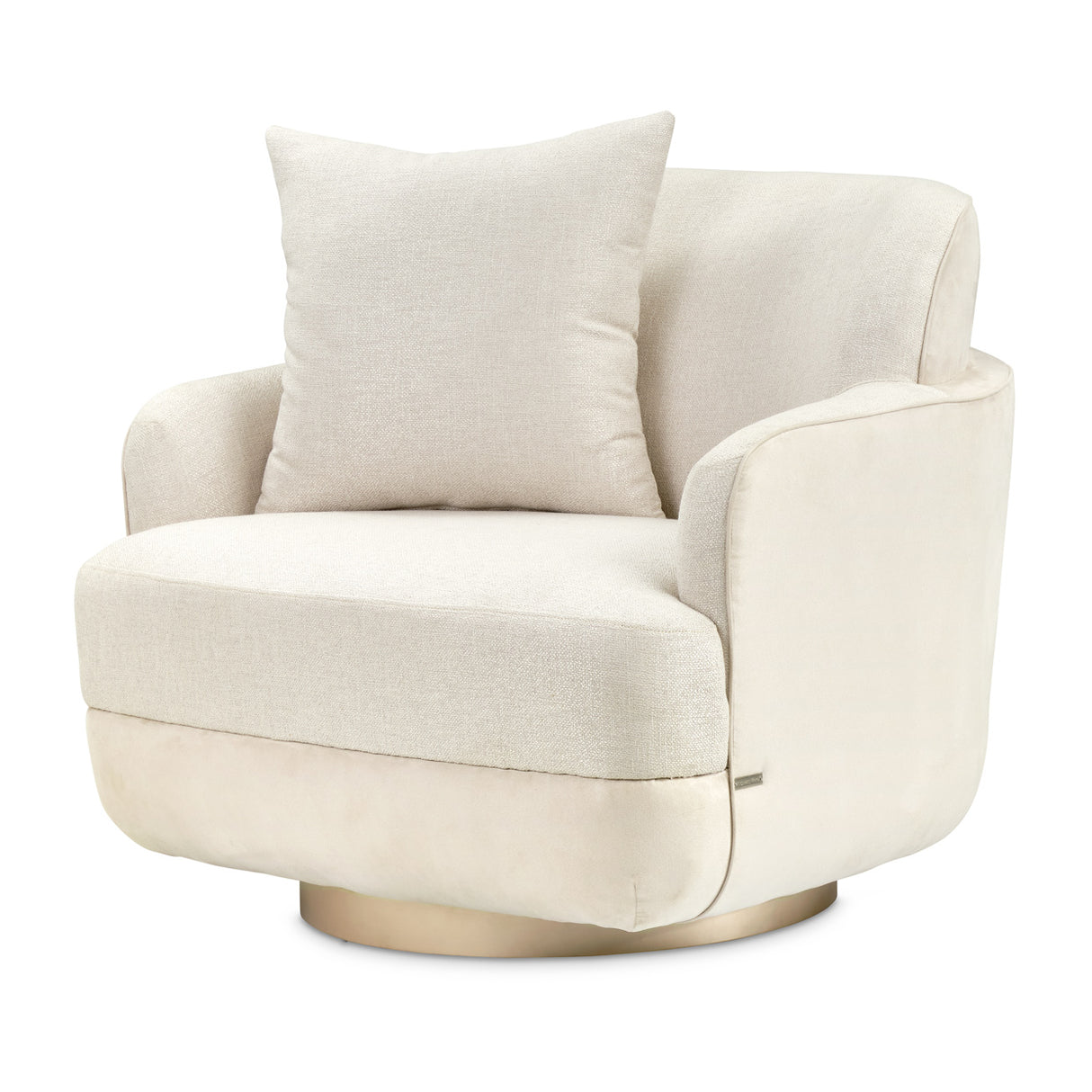 Aurora Moonlight Swivel Chair Linen Moonlight from Michael Amini - Luna Furniture