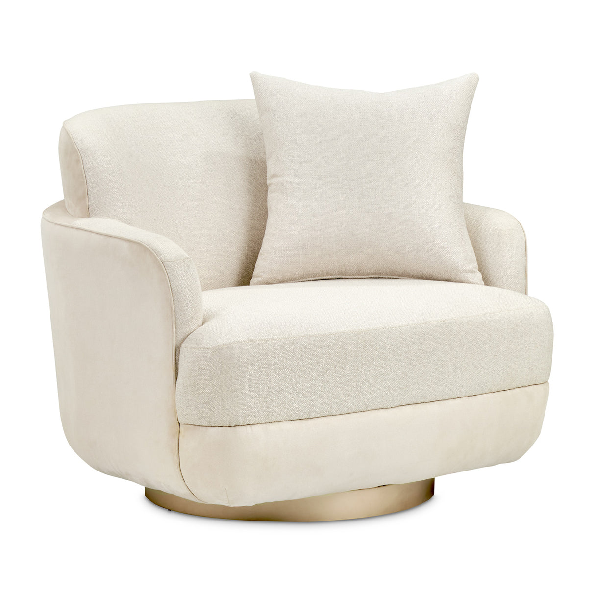 Aurora Moonlight Swivel Chair Linen Moonlight from Michael Amini - Luna Furniture