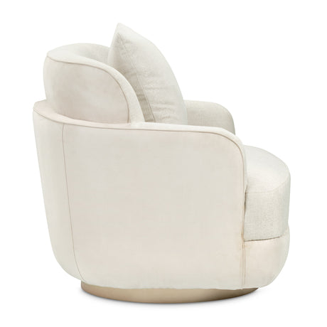 Aurora Moonlight Swivel Chair Linen Moonlight from Michael Amini - Luna Furniture