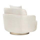 Aurora Moonlight Swivel Chair Linen Moonlight from Michael Amini - Luna Furniture