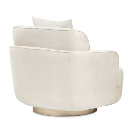 Aurora Moonlight Swivel Chair Linen Moonlight from Michael Amini - Luna Furniture