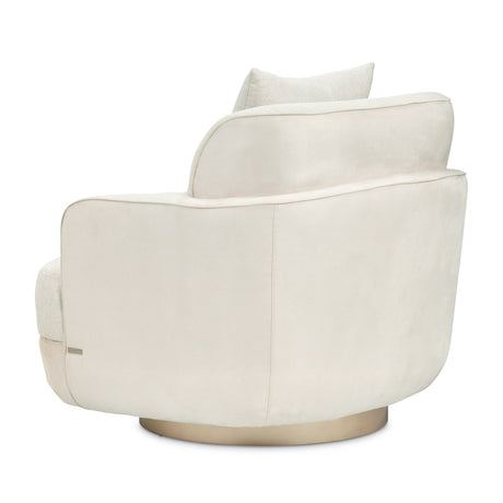 Aurora Moonlight Swivel Chair Linen Moonlight from Michael Amini - Luna Furniture