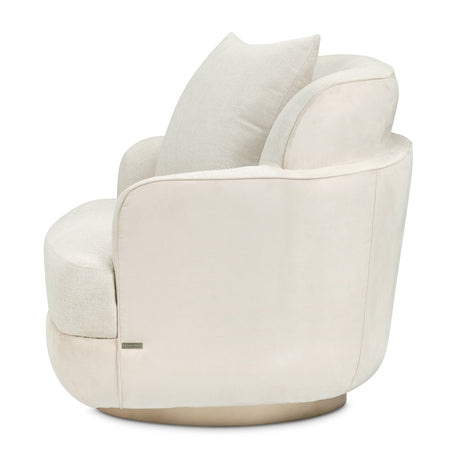 Aurora Moonlight Swivel Chair Linen Moonlight from Michael Amini - Luna Furniture