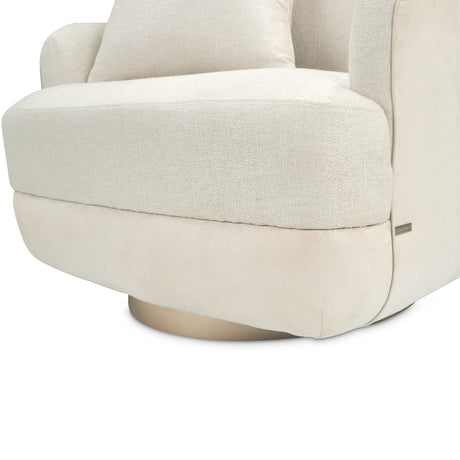 Aurora Moonlight Swivel Chair Linen Moonlight from Michael Amini - Luna Furniture
