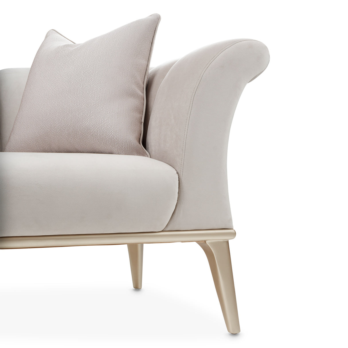 Yvette Medium Champagne Sofa from Michael Amini - Luna Furniture