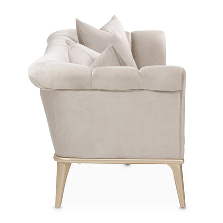 Yvette Medium Champagne Sofa from Michael Amini - Luna Furniture