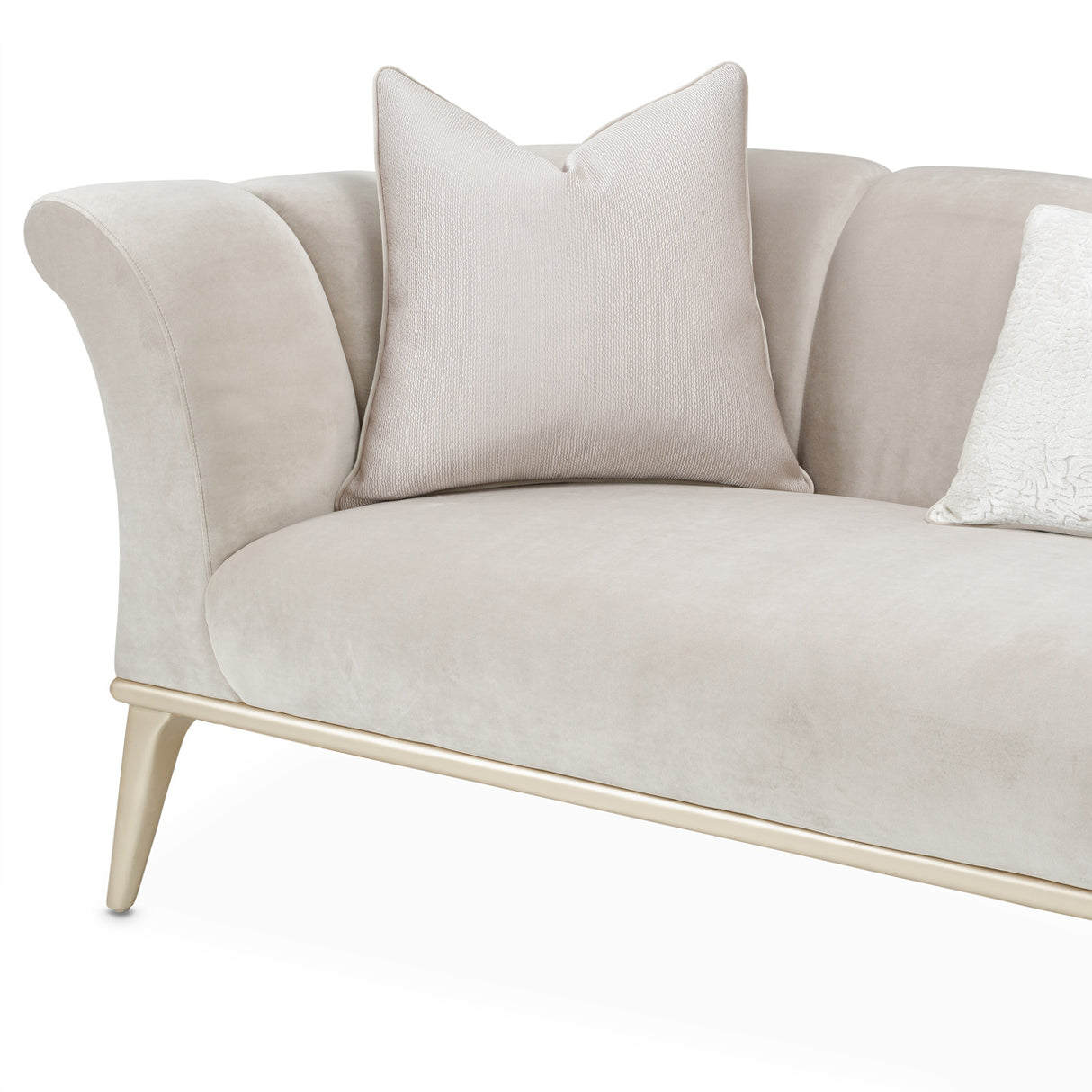 Yvette Medium Champagne Sofa from Michael Amini - Luna Furniture