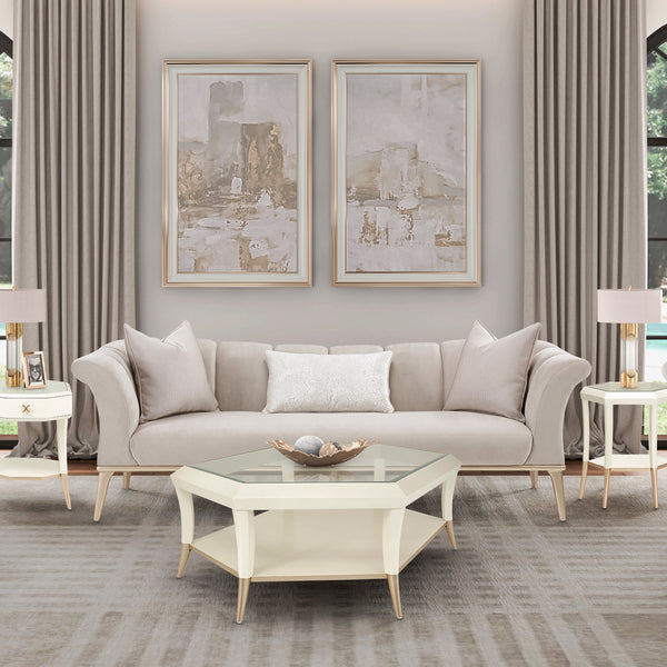 Yvette Medium Champagne Sofa
