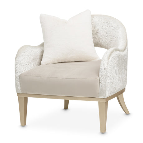 Yvette Medium Champagne Accent Chair Porcini Medium Champagne from Michael Amini - Luna Furniture