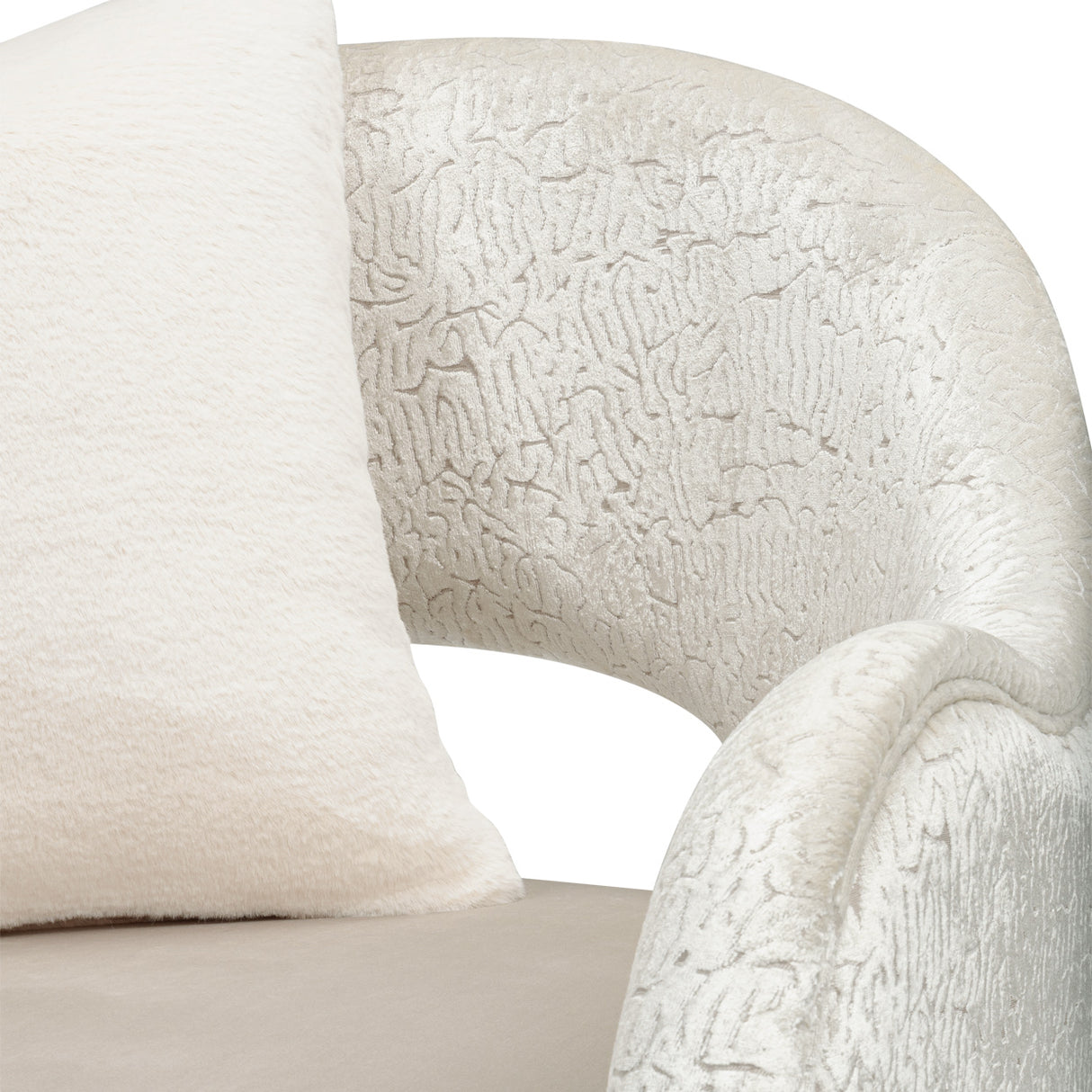 Yvette Medium Champagne Accent Chair Porcini Medium Champagne from Michael Amini - Luna Furniture