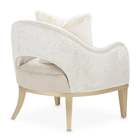 Yvette Medium Champagne Accent Chair Porcini Medium Champagne from Michael Amini - Luna Furniture