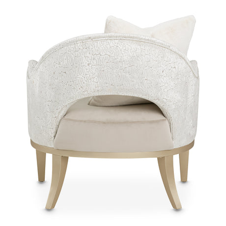 Yvette Medium Champagne Accent Chair Porcini Medium Champagne from Michael Amini - Luna Furniture