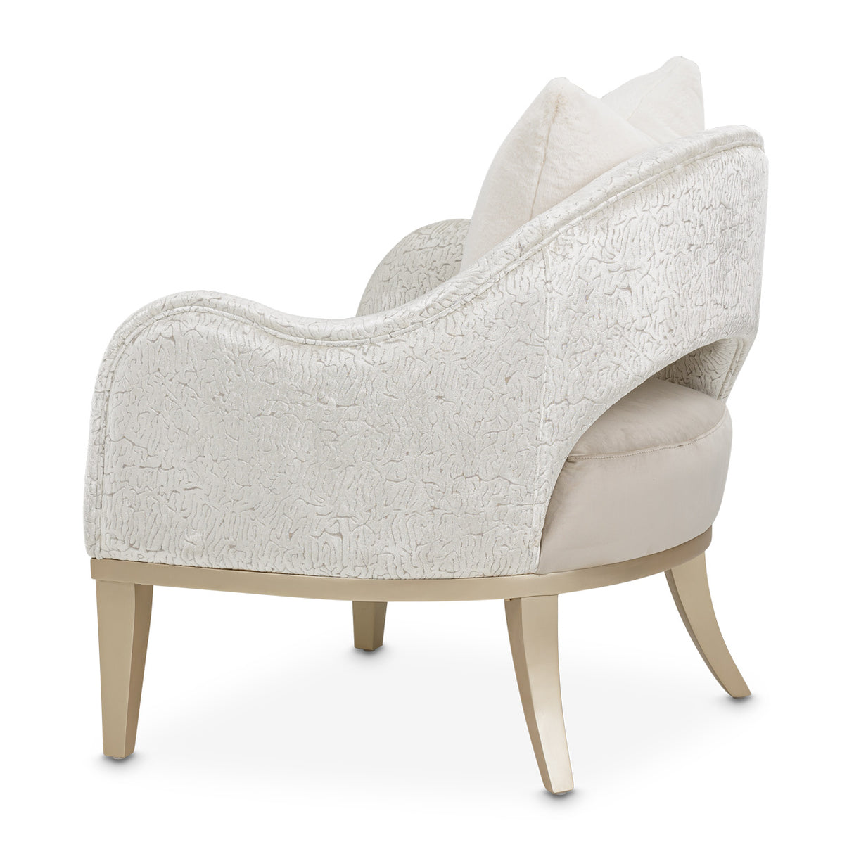 Yvette Medium Champagne Accent Chair Porcini Medium Champagne from Michael Amini - Luna Furniture