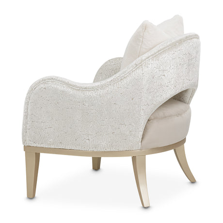 Yvette Medium Champagne Accent Chair Porcini Medium Champagne from Michael Amini - Luna Furniture