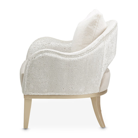 Yvette Medium Champagne Accent Chair Porcini Medium Champagne from Michael Amini - Luna Furniture