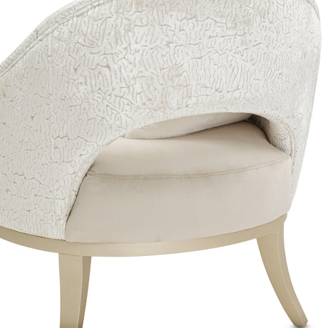 Yvette Medium Champagne Accent Chair Porcini Medium Champagne from Michael Amini - Luna Furniture