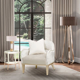 Yvette Medium Champagne Accent Chair Porcini Medium Champagne from Michael Amini - Luna Furniture