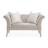 Yvette Medium Champagne Chair and Half from Michael Amini - Luna Furniture