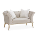 Yvette Medium Champagne Chair and Half from Michael Amini - Luna Furniture