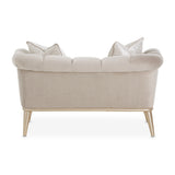 Yvette Medium Champagne Chair and Half from Michael Amini - Luna Furniture