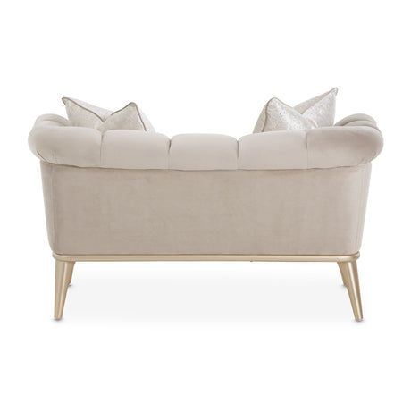 Yvette Medium Champagne Chair and Half from Michael Amini - Luna Furniture