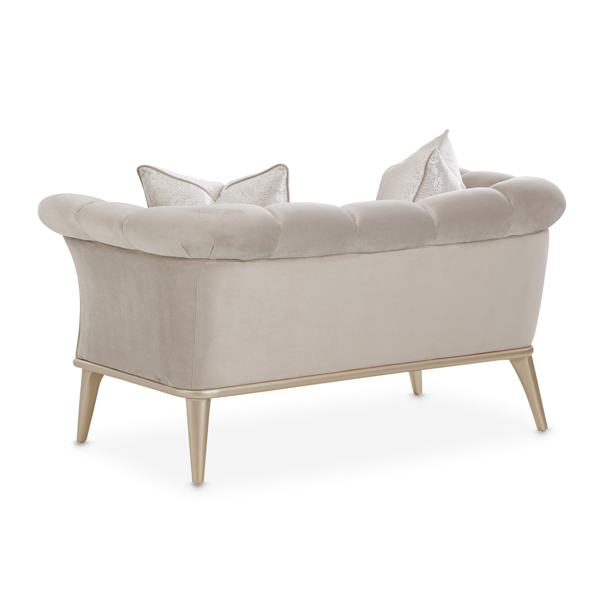 Yvette Medium Champagne Chair and Half from Michael Amini - Luna Furniture