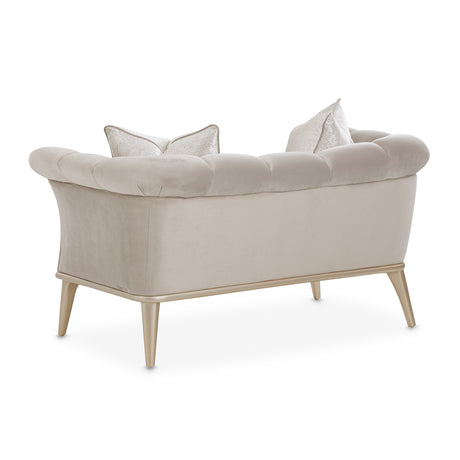 Yvette Medium Champagne Chair and Half from Michael Amini - Luna Furniture