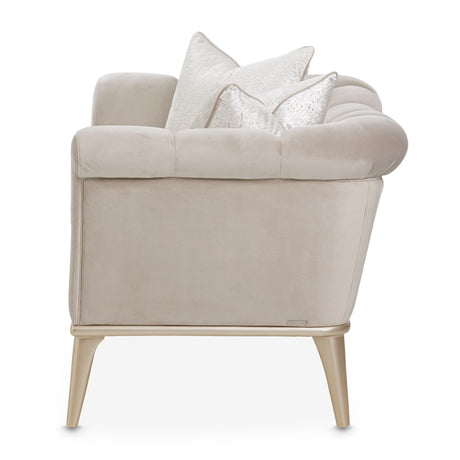 Yvette Medium Champagne Chair and Half from Michael Amini - Luna Furniture