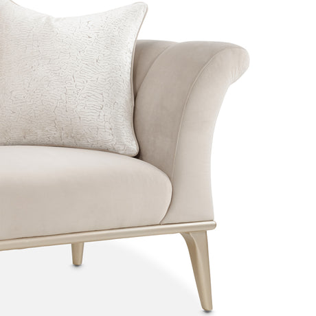 Yvette Medium Champagne Chair and Half from Michael Amini - Luna Furniture